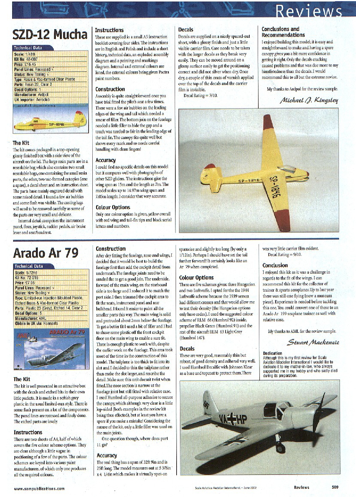 Scale Aviation Modeller International 2002-06